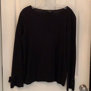 Talbots Women’s Black knit long sleeve top size M